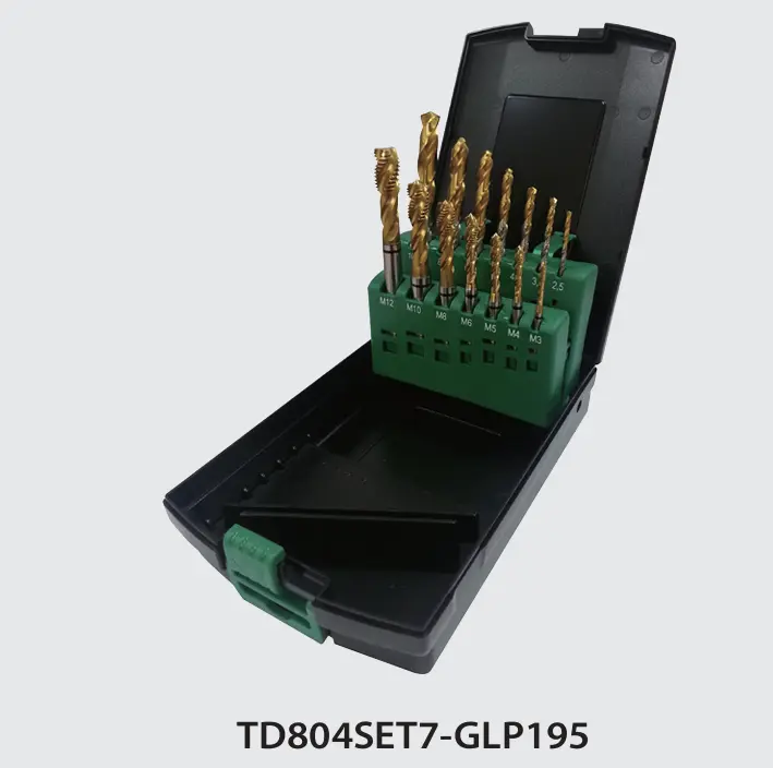 [TD804SET7-GLP195] HSS-E COMBO SF TAP & GOLD-P DRILL SET