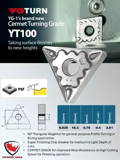 [22002535] TNMG 160404-PSF-YT100/TNMG331-PSF